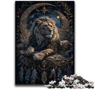 Puzzle da 1000 pezzi per adulti e adolescenti, rete acchiappasogni, leone, allena il cervello e le mani, regali per amici e familiari, 38x26cm