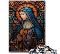 Puzzle da 1000 pezzi per adulti e adolescenti Ritratto di Maria, la madre, aiuta il cervello a esercitare i giocattoli avvincenti per coltivare la pazienza, regalo per compleanni, 50x75cm