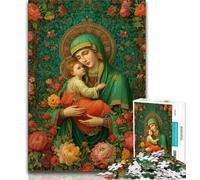 Puzzle da 1000 pezzi per adulti e adolescenti, Ritratto di Maria, la madre, gioco per famiglie, antistress, sfida difficile, rafforza l'amore tra coppie, 75x50cm