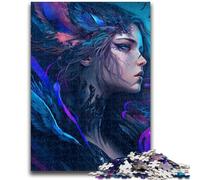 Puzzle da 1000 pezzi per adulti e adolescenti, ritratto fantasy, angelo, giocattolo educativo antistress, regali di Babbo Natale segreto per età 14 anni, 26x38cm