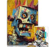 Puzzle da 1000 pezzi per adulti e adolescenti robot nello stile di Basquiat puzzle per adolescenti giochi educativi classici bella decorazione 38x26cm