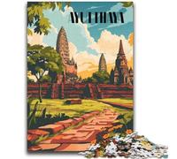 Puzzle da 1000 pezzi per adulti e adolescenti, rovine di Ayutthaya, giocattoli educativi per imparare, attività divertenti a casa, regalo di compleanno, regali di viaggio (dimensioni 38x52cm)
