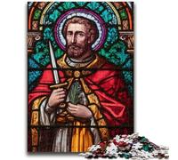 Puzzle da 1000 pezzi per adulti e adolescenti, Saint A, in vetro colorato, per famiglie, giocattoli, gioco educativo per compleanni e Natale, per età 14+, 26x38cm