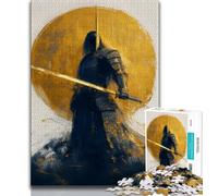 Puzzle da 1000 pezzi per adulti e adolescenti, Samurai Ninja d'oro, antistress, per ammazzare il tempo, con Babbo Natale (38x26cm)