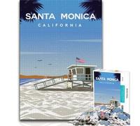 Puzzle da 1000 pezzi per adulti e adolescenti Santa Monica, antistress, per ammazzare il tempo durante le vacanze, per migliorare l'amore tra coppie (75x50cm)
