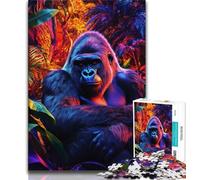 Puzzle da 1000 pezzi per adulti e adolescenti, scimpanzé, difficile da completare ma divertente e umoristico, compleanni e anniversari (75x50cm)