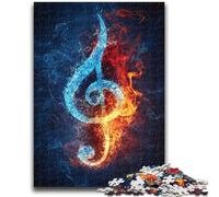 Puzzle da 1000 pezzi per adulti e adolescenti, simboli musicali, antistress, per trascorrere il tempo libero, lista dei desideri con Babbo Natale, 50x75cm
