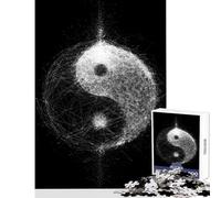 Puzzle da 1000 pezzi per adulti e adolescenti simbolo astratto dello Yin Yang giocattoli fai da te regali di Babbo Natale segreto gioco educativo interazione genitore-figlio dimensioni 38x26cm