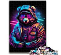 Puzzle da 1000 pezzi per adulti e adolescenti, simpatico orsetto antistress, per trascorrere il tempo libero a casa, con Babbo Natale, 50x75cm