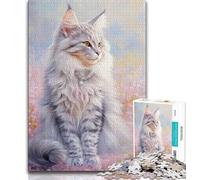 Puzzle da 1000 pezzi per adulti e adolescenti sognante Maine Coon puzzle per adolescenti giochi educativi classici bellissima decorazione 38x26cm