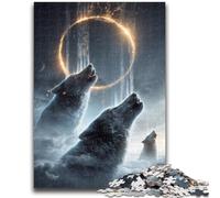 Puzzle da 1000 pezzi per adulti e adolescenti, Space Wolf, difficile da completare ma divertente e umoristico gioco educativo per il compleanno, 26x38cm