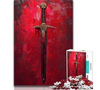 Puzzle da 1000 pezzi per adulti e adolescenti, spada magica medievale, aiuta il cervello a esercitare giocattoli avvincenti per coltivare la pazienza, decorazione perfetta 38x26cm