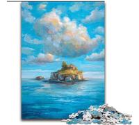 Puzzle da 1000 pezzi per adulti e adolescenti, splendido dipinto a olio di un cielo rosa, gioco a quiz per migliorare l'amore tra coppie dai 14 anni in su (dimensioni 26x38cm)