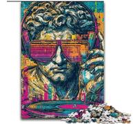 Puzzle da 1000 pezzi per adulti e adolescenti,statua del David di Michelangelo in stile pop art,allena il cervello e le mani,regalo di compleanno unico per bambini dai 14 anni in su dimensioni 26x38cm