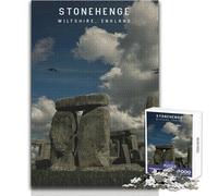Puzzle da 1000 pezzi per adulti e adolescenti Stonehenge Giochi educativi Analisi e logica Opera d'arte Regalo Dimensioni 38x26cm