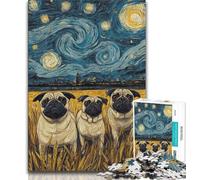Puzzle da 1000 pezzi per adulti e adolescenti, storni sotto il cielo notturno, aiuta il cervello a esercitare giocattoli avvincenti per coltivare la pazienza, decorazione perfetta (75x50cm)