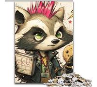 Puzzle da 1000 pezzi per adulti e adolescenti, "Street Raccoon", gioco per famiglie, decorazioni per la casa e regali unici per bambini dai 14 anni in su, 50x75cm