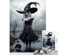 Puzzle da 1000 pezzi per adulti e adolescenti Strega oscura nella palude decorazione per la casa giocattoli opere d'arte regali giochi divertenti migliorare l'amore tra coppie dimensioni 50x75cm
