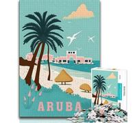 Puzzle da 1000 pezzi per adulti e adolescenti sull'isola di Aruba, giocattoli, giochi educativi, antistress, lista dei desideri con Babbo Natale, 75x50cm