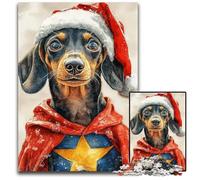 Puzzle da 1000 pezzi per adulti e adolescenti, Superman e Bassotto, puzzle in legno, giochi educativi fai da te, giocattoli, regalo di compleanno, regali per bambini dai 14 anni in su, 50x75cm