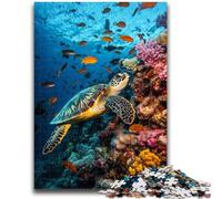 Puzzle da 1000 pezzi per adulti e adolescenti Tartaruga nell'oceano per età 14 anni e oltre Bellissimo gioco di design Bellissimo gioco di design Ottimo regalo 50x75cm