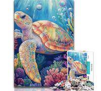 Puzzle da 1000 pezzi per adulti e adolescenti Tartarughe marine 1000 pezzi per adulti giocattolo educativo intellettuale decomprimente Decorazione perfetta 75x50cm