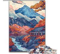Puzzle da 1000 pezzi per adulti e adolescenti Tempio giapponese, decorazione perfetta per trascorrere il tempo in casa dai 14 anni in su (dimensioni 26x38cm)