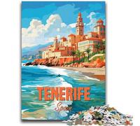 Puzzle da 1000 pezzi per adulti e adolescenti, Tenerife, Spagna, costa, regali divertenti per famiglie, amici e parenti, per bambini dai 14 anni in su (dimensioni 50x75cm)