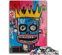Puzzle da 1000 pezzi per adulti e adolescenti, teschio in stile Basquiat per bambini dai 14 anni in su, interessanti regali per ridurre lo stress per amici e familiari, 50x75cm