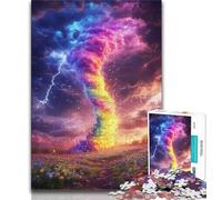 Puzzle da 1000 pezzi per adulti e adolescenti, tornado arcobaleno, giocattoli educativi per l'apprendimento, giochi per famiglie, migliorano l'amore tra coppie (75x50cm)