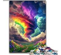 Puzzle da 1000 pezzi per adulti e adolescenti, Tornado arcobaleno, gioco per famiglie, antistress, sfida difficile, rafforza l'amore tra coppie (dimensioni 50x75cm)