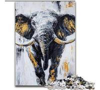 Puzzle da 1000 pezzi per adulti e adolescenti, Toro nero e oro, giocattoli educativi per l'apprendimento, giochi per famiglie, regali di compleanno unici dimensioni 50x75cm