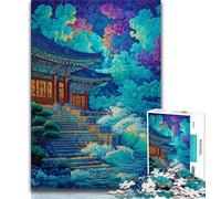 Puzzle da 1000 pezzi per adulti e adolescenti, torri del palazzo tradizionale coreano, aiuta il cervello a esercitare giocattoli avvincenti per coltivare la pazienza e migliorare la memoria (75x50cm)