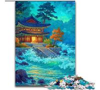 Puzzle da 1000 pezzi per adulti e adolescenti, torri del palazzo tradizionale coreano, giocattoli, giochi educativi, antistress, migliora l'amore tra coppie (dimensioni 26x38cm)