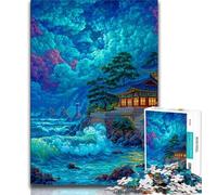 Puzzle da 1000 pezzi per adulti e adolescenti, torri del palazzo tradizionale coreano, sfida difficile antistress, ogni pezzo è unico, gioco divertente e stimolante per tutta la famiglia, 50x75cm
