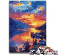 Puzzle da 1000 pezzi per adulti e adolescenti Tramonto in città Aiuta il cervello a esercitare Giocattoli avvincenti per coltivare la pazienza Interazione genitore-figlio 26x38cm