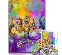 Puzzle da 1000 pezzi per adulti e adolescenti, tre polli, antistress, per ammazzare il tempo durante le vacanze, regali per amici e familiari per bambini di 14 anni, 38x26cm