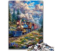 Puzzle da 1000 pezzi per adulti e adolescenti, treno in movimento, per 14+ anni, difficile da completare ma divertente e umoristico, regalo di compleanno, 50x75cm