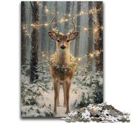 Puzzle da 1000 pezzi per adulti e adolescenti, un elegante cervo, giocattoli educativi per l'apprendimento, regali di compleanno unici per età 14+ 50X75CM