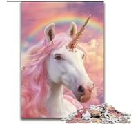 Puzzle da 1000 pezzi per adulti e adolescenti Unicorno rosa, educativo e didattico, ideale come regalo per tutta la famiglia (dimensioni 26x38cm)