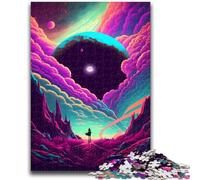 Puzzle da 1000 pezzi per adulti e adolescenti, universo immaginario, sogni, antistress, vacanze, ammazza tempo con poster abbinato e foglio di quiz, 50x75cm