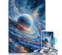 Puzzle da 1000 pezzi per adulti e adolescenti Universo Pianeta, antistress per trascorrere il tempo libero a casa, lista dei desideri con Babbo Natale 38x26cm