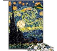Puzzle da 1000 pezzi per adulti e adolescenti Van Gogh Night Sky, giochi divertenti per famiglie, ideale come regalo per tutta la famiglia (dimensioni 26x38cm)