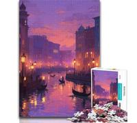 Puzzle da 1000 pezzi per adulti e adolescenti Venezia, arte a carboncino per trascorrere il tempo libero e decorare la casa (75x50cm)