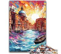 Puzzle da 1000 pezzi per adulti e adolescenti Venezia colorata 1000 pezzi per adulti, per ammazzare il tempo durante le vacanze a casa con pezzi completamente interconnessi di forma casuale (50x75cm)