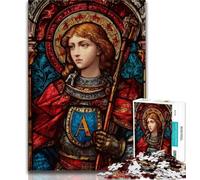 Puzzle da 1000 pezzi per adulti e adolescenti,Vetrata di San Giovanni Battista,1000 pezzi per adolescenti,giochi educativi,decorazione per la casa,adatto per la decorazione della scrivania (75x50cm)
