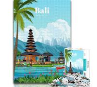 Puzzle da 1000 pezzi per adulti e adolescenti Viaggio a Bali, antistress, per ammazzare il tempo durante le vacanze, per migliorare l'amore tra coppie (38x26cm)