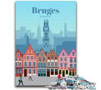 Puzzle da 1000 pezzi per adulti e adolescenti Viaggio a Bruges Puzzle da 1000 pezzi, per gioco educativo Sfida Giocattolo Offerta come regalo per tutta la famiglia (26x38cm)