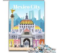Puzzle da 1000 pezzi per adulti e adolescenti, viaggio a Città del Messico, gioco educativo e sfida, giocattolo per migliorare la memoria, per età 14 anni, 26x38cm