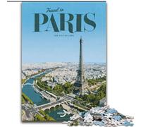 Puzzle da 1000 pezzi per adulti e adolescenti, Viaggio a Parigi, giocattolo educativo intellettuale decomprimente, regalo di compleanno, regali 50x75cm